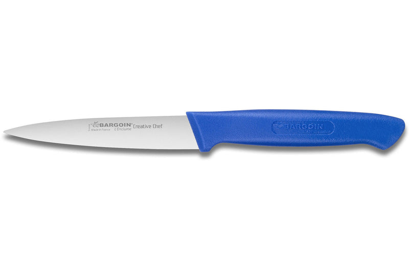 Couteau d'office Bargoin Creative Chef 8cm manche surmoulé bleu