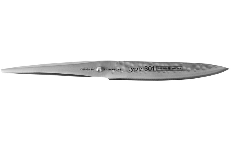 Couteau d'office Chroma Type 301 Design by F.A. Porsche martelé 12cm