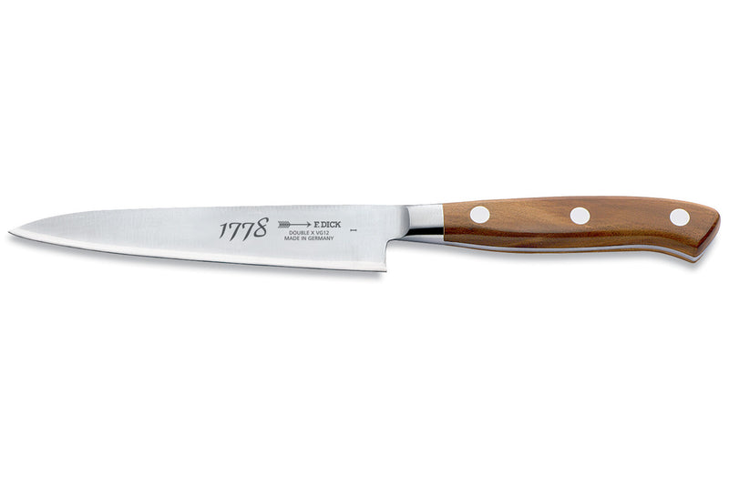 Couteau d'office DICK 1778 lame acier 3 couches 12cm manche bois de prunier