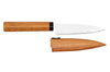 Couteau office + légumes KAI lame 9cm manche cerisier + étui protecteur