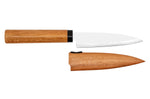 Couteau office + légumes KAI lame 9cm manche cerisier + étui protecteur