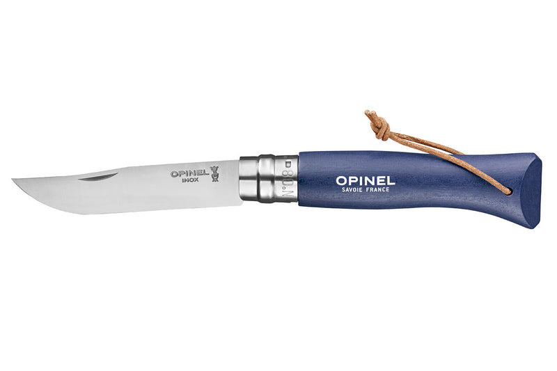 Couteau Opinel Tradition Baroudeur n°08 lame 8,5cm manche bleu