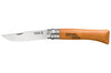 Couteau Opinel Tradition Carbone n°10 lame 10cm manche hêtre + virole tournante