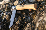 Couteau opinel traditionnel n°7 lame 8cm virole tournante manche en hêtre