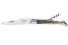 Couteau Laguiole Arbalète G.David manche façon corne blonde 12cm avec tire bouchon intégré