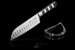 Couteau santoku forgé DICK 1905 lame alvéolée 18cm manche design