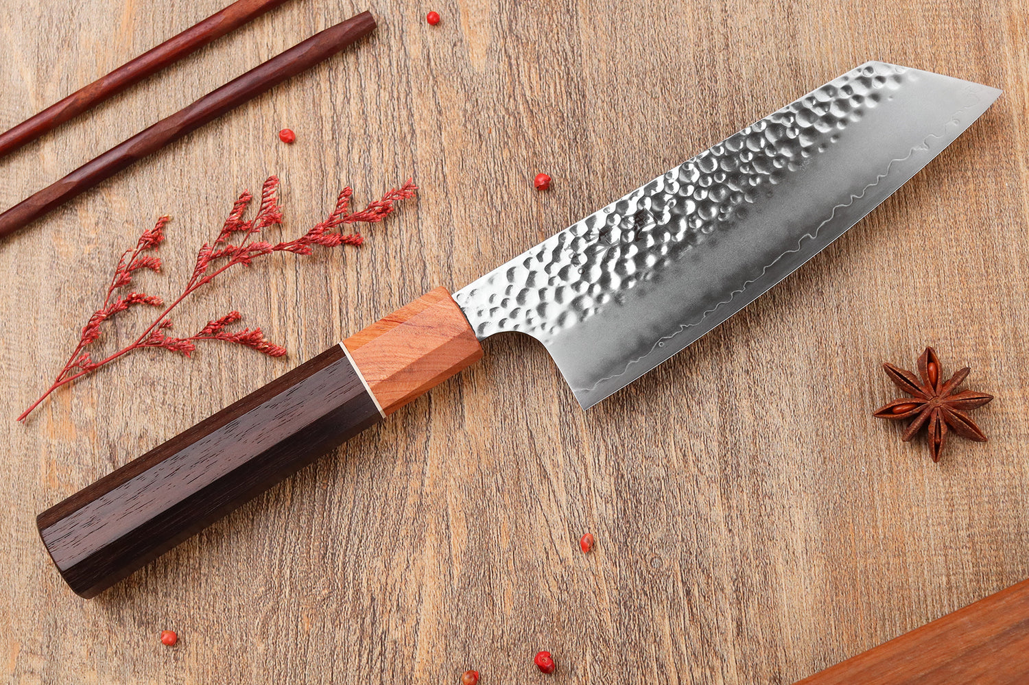 Couteau bunka 17cm japonais artisanal Yuzo Akira Tsuchime VG10