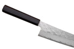 Couteau bunka 17cm japonais artisanal Nigara Hamono Tsuchime VG10 damas