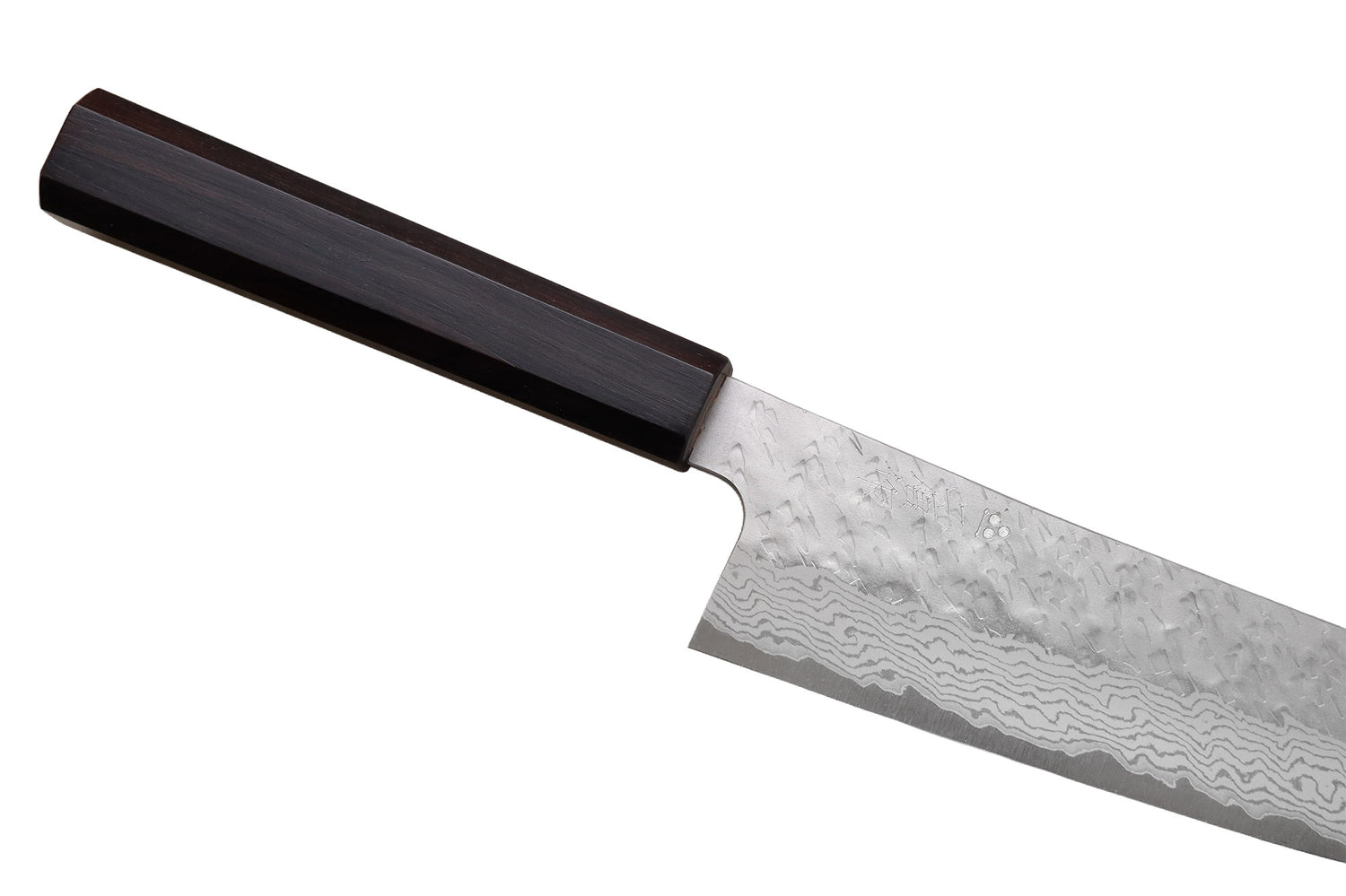 Couteau bunka 17cm japonais artisanal Nigara Hamono Tsuchime VG10 damas