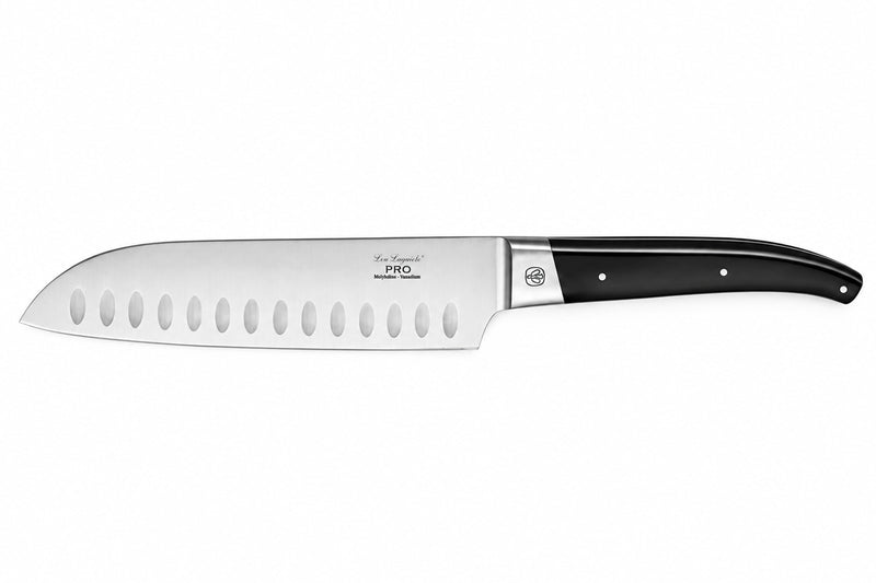 Couteau Santoku LOU LAGUIOLE Pro alvéolé 18cm pleine soie