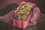 Moule à cake Emile Henry Madeleine en céramique 28,5x13x9cm Rose Candy