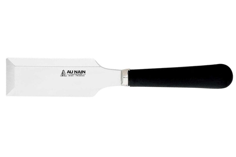 Pelle à terrine Au Nain lame large acier inox 12cm manche PP noir