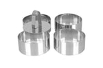 Set de 4 cercles à pâtisserie 10cm LARES tout inox + poussoir