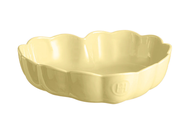 Moule cœur Emile Henry Madeleine en céramique 26,5x24,5x6,5cm Vanille