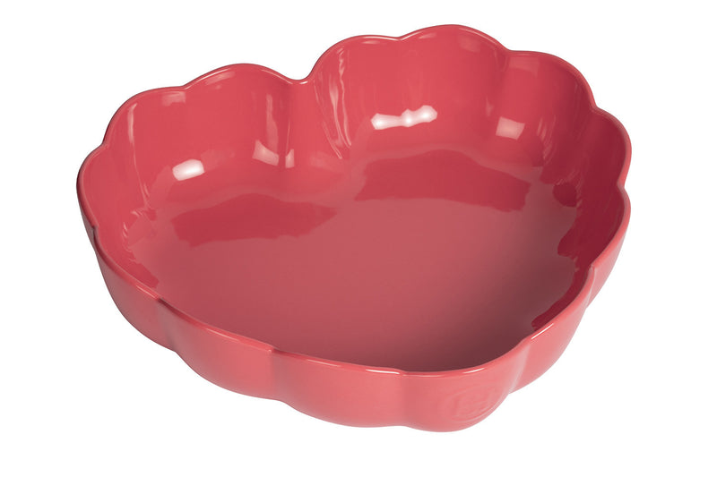 Moule cœur Emile Henry Madeleine en céramique 26,5x24,5x6,5cm Rose Candy