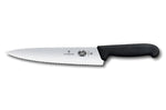 Couteau à découper professionnel Victorinox lame dentée fibrox noir 22cm 5.2033.22