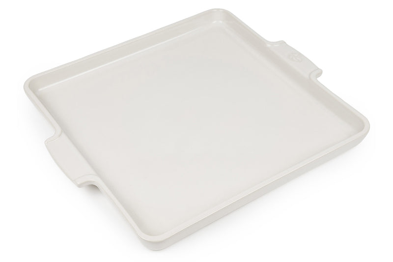 Plateau de service carré Peugeot Appolia en céramique écru 32cm
