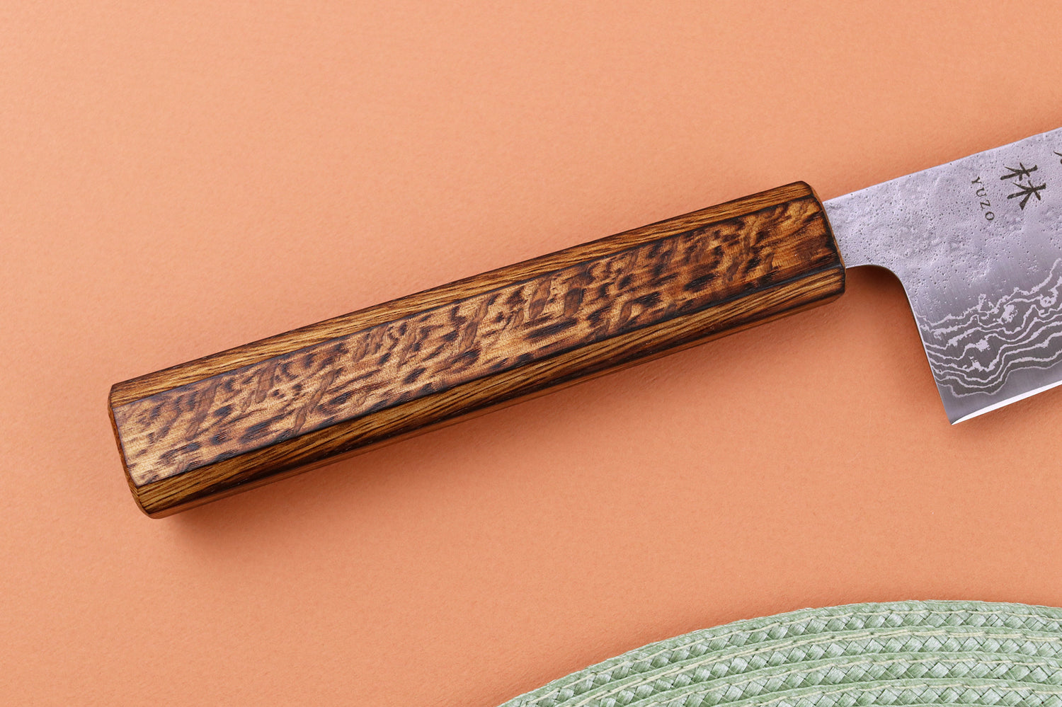 Couteau de chef 24cm japonais artisanal Yuzo Enju Damas 440C