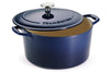 Cocotte ronde 26cm Tramontina Bestow fonte émaillée bleu 6,5L