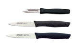 Set 2 couteaux + 1 éplucheur Arcos Nova acier NITRUM manche noir