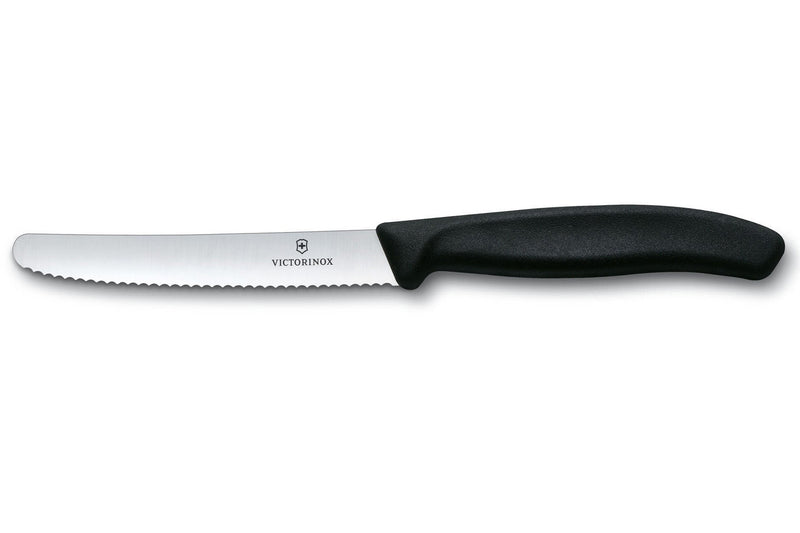 Couteau de table Victorinox Swissclassic noir lame à dents 11cm