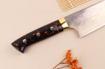 Couteau bunka 16,5cm japonais artisanal Takeshi Saji BS2 Rainbow