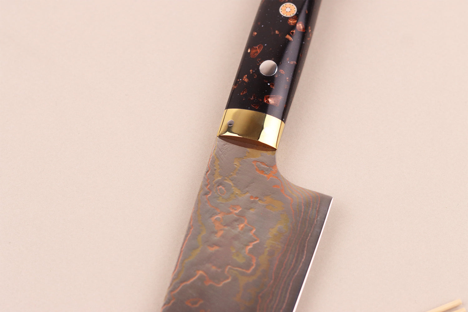 Couteau bunka 16,5cm japonais artisanal Takeshi Saji BS2 Rainbow