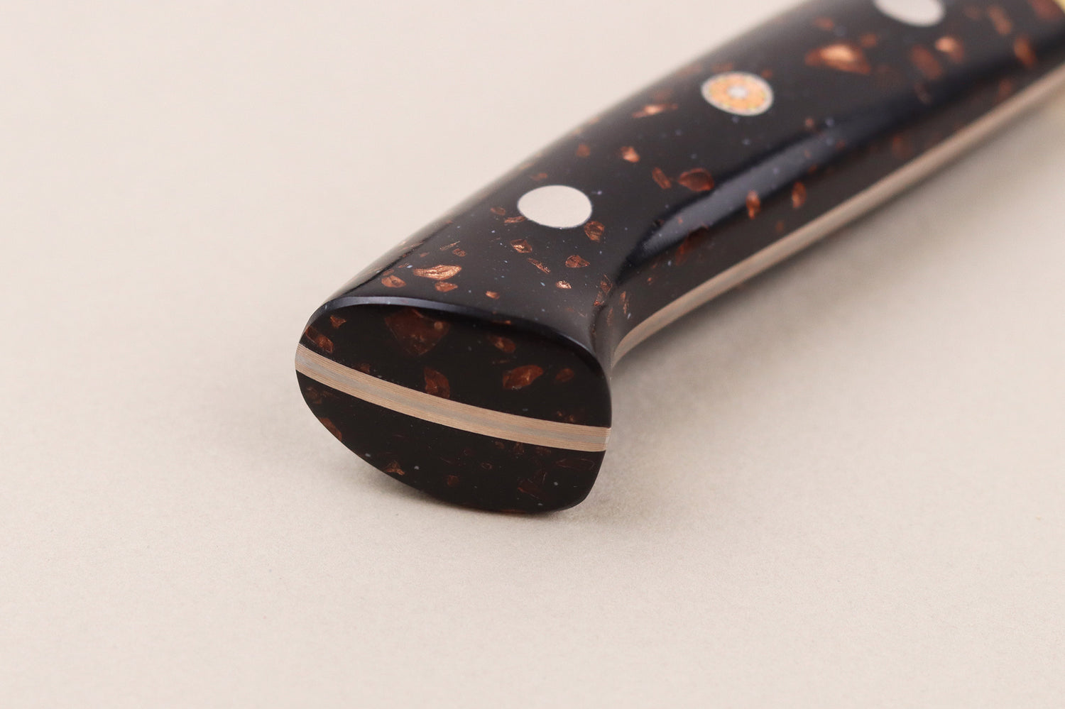 Couteau bunka 16,5cm japonais artisanal Takeshi Saji BS2 Rainbow