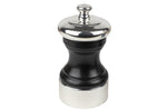 Moulin à sel manuel Peugeot Palace en bois de hêtre noir satin et métal argenté 10cm