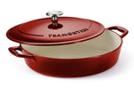 Cocotte basse 30cm Tramontina Bestow fonte émaillée rouge 3,8L