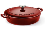 Cocotte basse 30cm Tramontina Bestow fonte émaillée rouge 3,8L