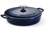 Cocotte basse 30cm Tramontina Bestow fonte émaillée bleu 3,8L