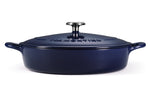 Cocotte basse 30cm Tramontina Bestow fonte émaillée bleu 3,8L