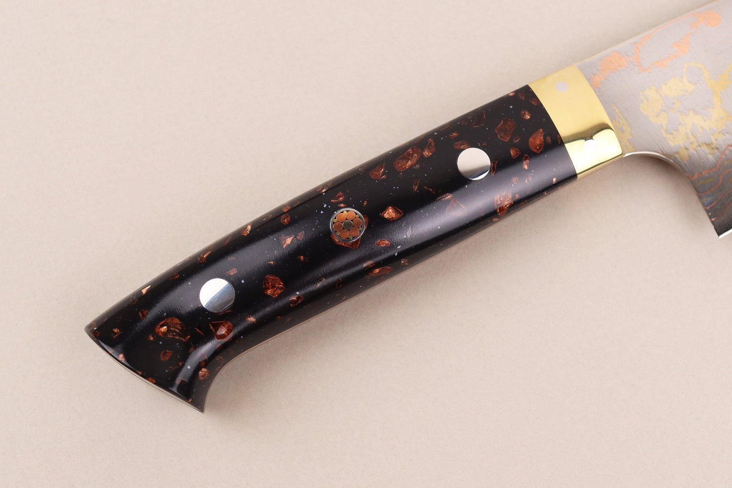 Couteau de chef 21cm japonais artisanal Takeshi Saji BS2 Rainbow