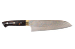 Couteau santoku 16,5cm japonais artisanal Takeshi Saji BS2 Rainbow