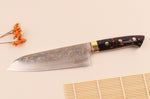 Couteau santoku 16,5cm japonais artisanal Takeshi Saji BS2 Rainbow