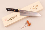 Couteau santoku 16,5cm japonais artisanal Takeshi Saji BS2 Rainbow