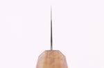 Couteau santoku 16,5cm artisanal japonais Tsunehisa AUS8 manche en chêne brûlé