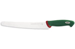 Couteau à génoise professionnel SANELLI Premana lame dentelée 26cm manche vert