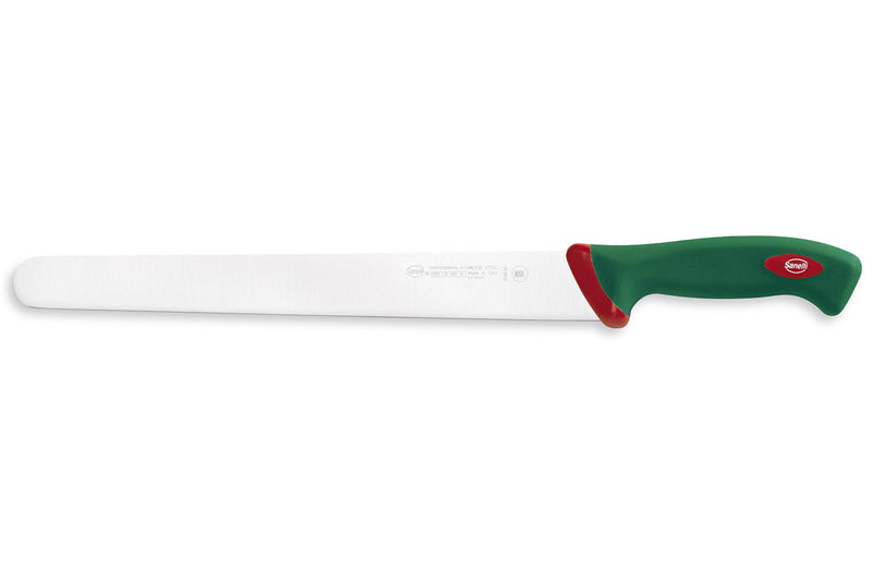 Couteau à jambon professionnel SANELLI Premana lame 32cm manche vert