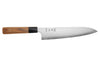 Couteau de chef 23cm japonais artisanal Hatsukokoro Chromax manche en teck