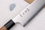 Couteau de chef 23cm japonais artisanal Hatsukokoro Chromax manche en teck