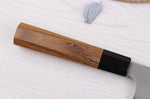 Couteau de chef 23cm japonais artisanal Hatsukokoro Chromax manche en teck