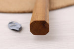Couteau sujihiki 23cm japonais artisanal Hatsukokoro Chromax manche en teck