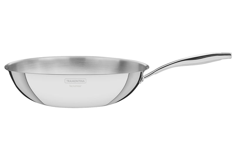 Wok 28cm Tramontina Grano en inox triple couche 3,4L