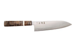 Couteau santoku 18cm japonais artisanal Hatsukokoro Hayabusa SG2 San Maï
