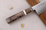 Couteau santoku 18cm japonais artisanal Hatsukokoro Hayabusa SG2 San Maï