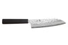 Couteau santoku 18cm japonais artisanal Hatsukokoro Hayabusa VG10 Damas Tsuchime
