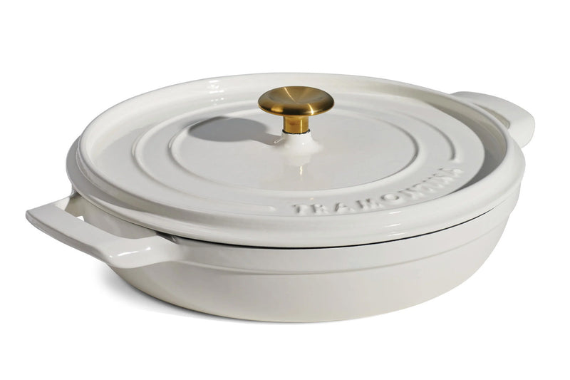 Cocotte basse 30cm Tramontina fonte émaillée latte 3,8L