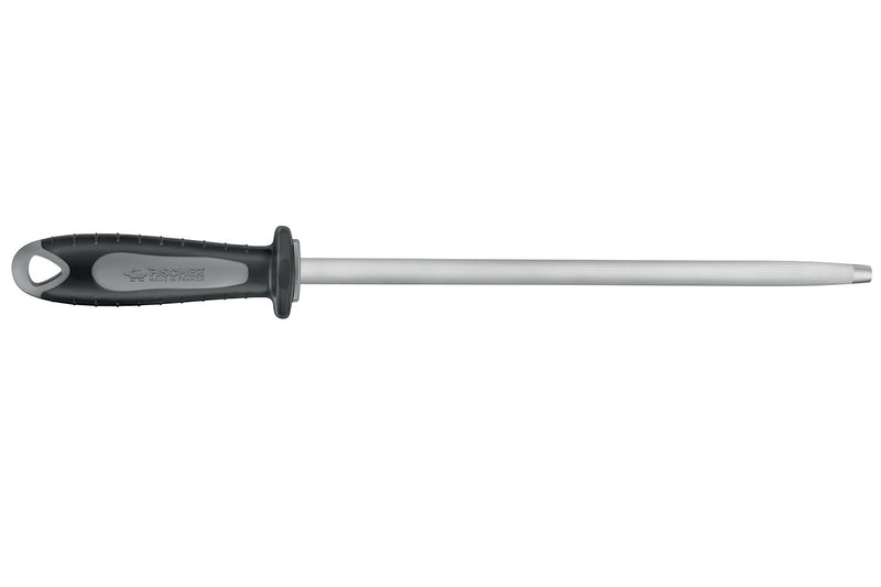 Fusil de boucher FISCHER mèche ronde 30cm grain fin manche noir et gris